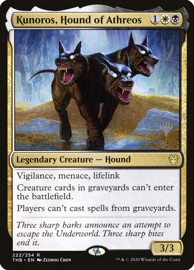 Kunoros, Hound of Athreos (Promo Pack) [Theros Beyond Death Promos] | Exor Games Summserside