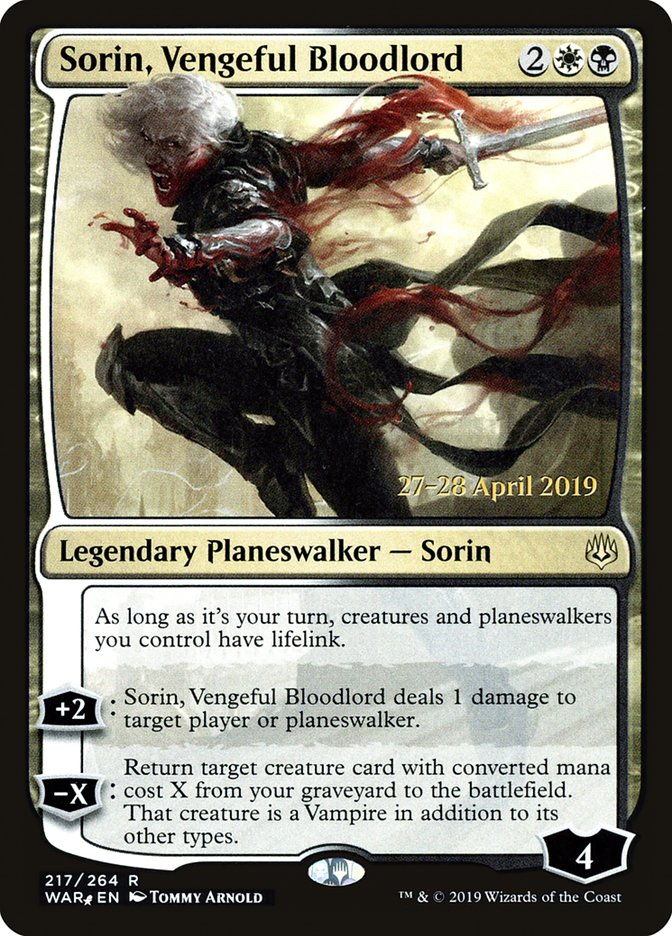 Sorin, Vengeful Bloodlord  [War of the Spark Prerelease Promos] | Exor Games Summserside