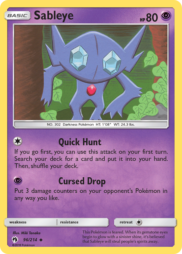 Sableye (96/214) [Sun & Moon: Lost Thunder] | Exor Games Summserside