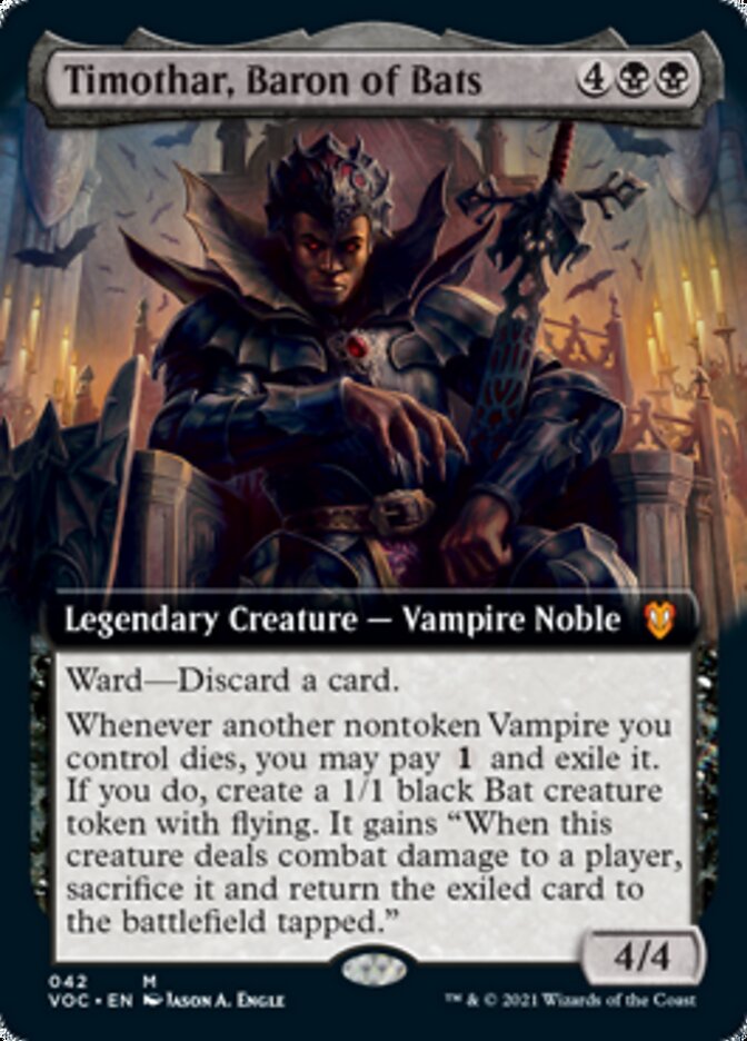 Timothar, Baron of Bats (Extended) [Innistrad: Crimson Vow Commander] | Exor Games Summserside