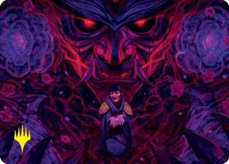 Reckoner Shakedown Art Card (Gold-Stamped Signature) [Kamigawa: Neon Dynasty Art Series] | Exor Games Summserside