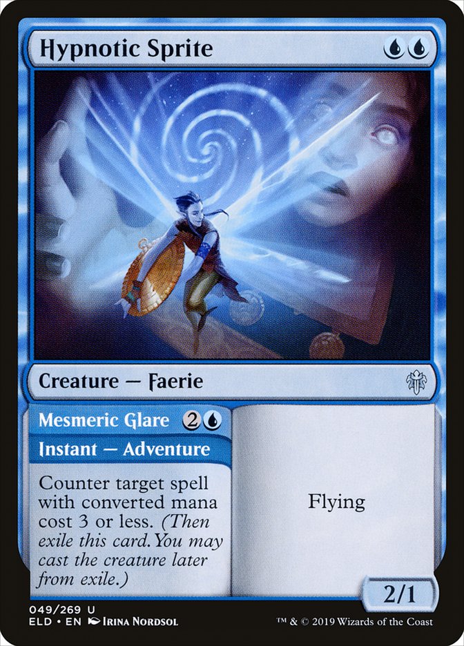 Hypnotic Sprite // Mesmeric Glare [Throne of Eldraine] | Exor Games Summserside