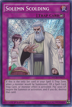 Solemn Scolding [NECH-EN079] Secret Rare | Exor Games Summserside