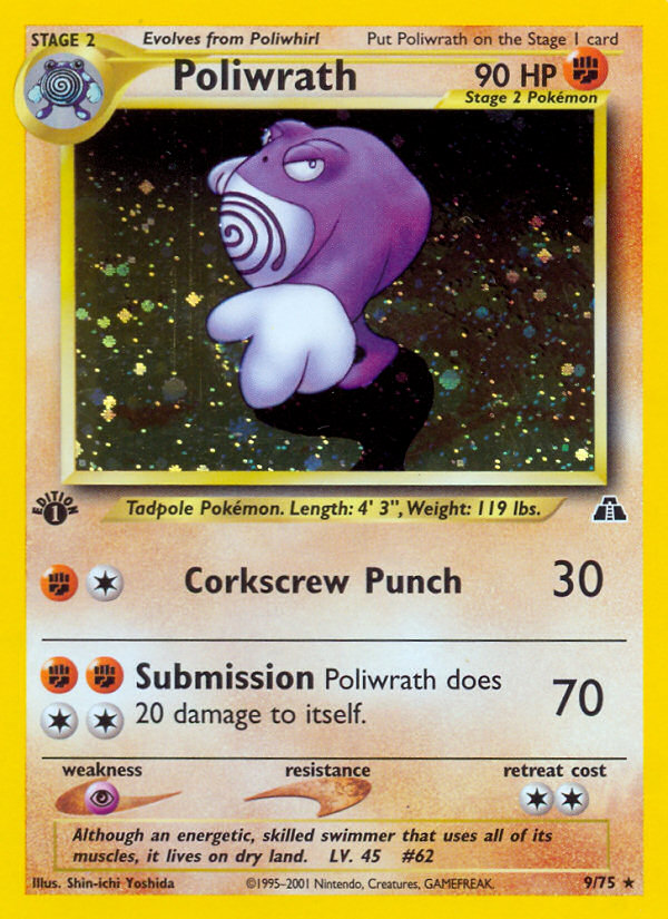 Poliwrath (9/75) [Neo Discovery 1st Edition] | Exor Games Summserside