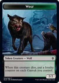 Wolf // Food (17) Double-sided Token [Throne of Eldraine Tokens] | Exor Games Summserside