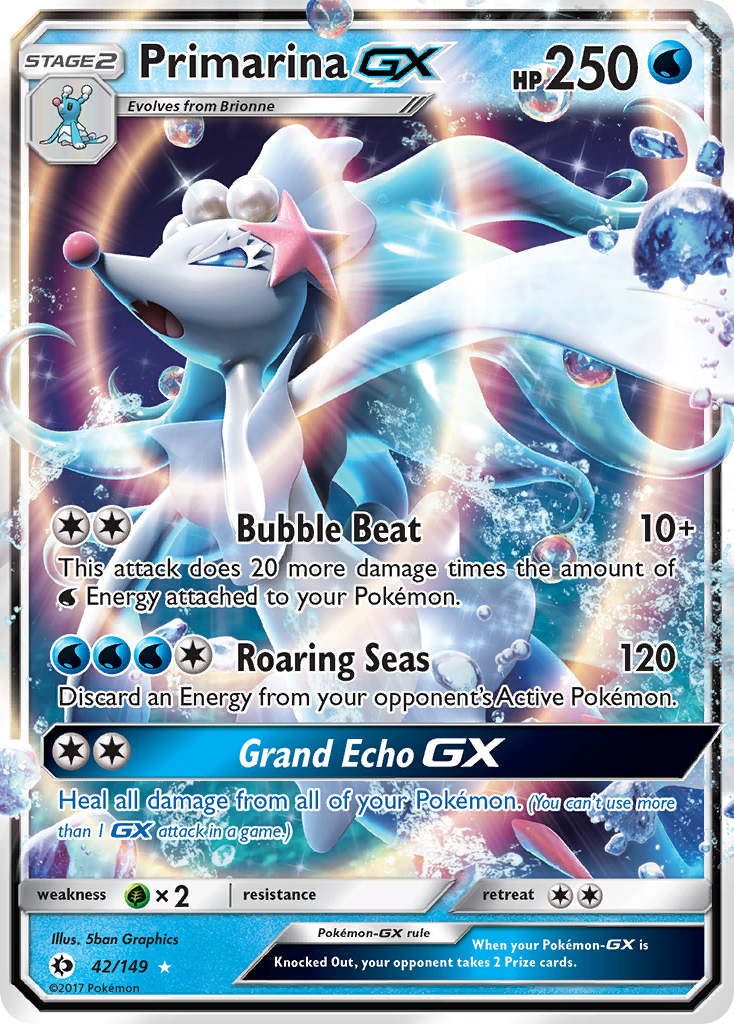 Primarina GX (42/149) [Sun & Moon: Base Set] | Exor Games Summserside