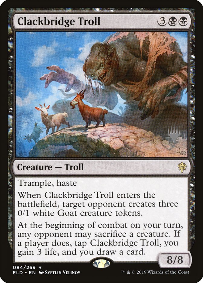 Clackbridge Troll (Promo Pack) [Throne of Eldraine Promos] | Exor Games Summserside