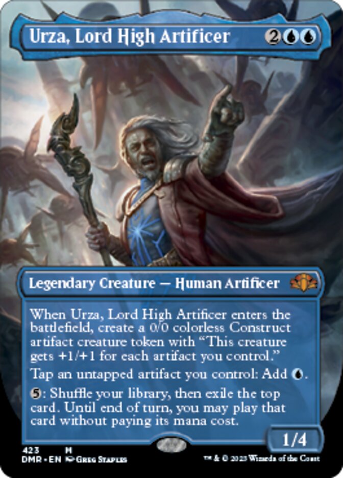 Urza, Lord High Artificer (Borderless Alternate Art) [Dominaria Remastered] | Exor Games Summserside