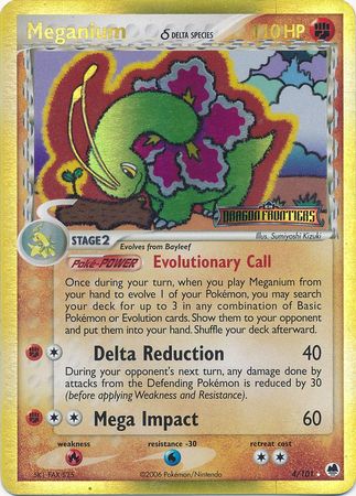 Meganium (4/101) (Delta Species) (Stamped) [EX: Dragon Frontiers] | Exor Games Summserside