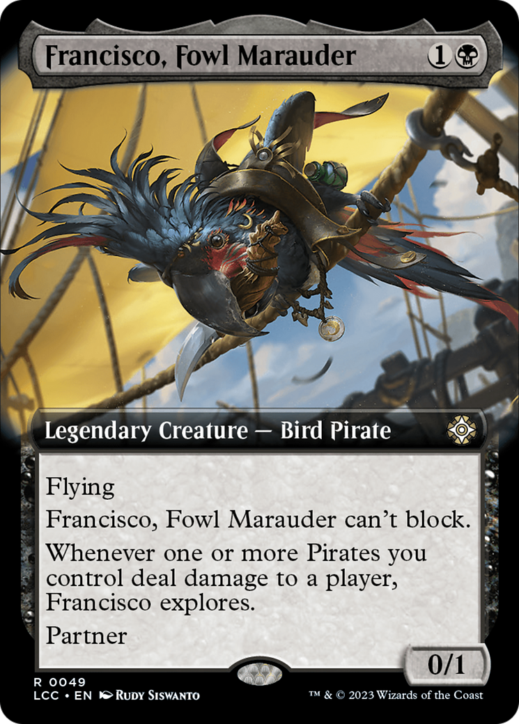 Francisco, Fowl Marauder (Extended Art) [The Lost Caverns of Ixalan Commander] | Exor Games Summserside