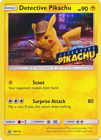 Detective Pikachu (SM170) (Detective Pikachu Stamped) [Sun & Moon: Black Star Promos] | Exor Games Summserside