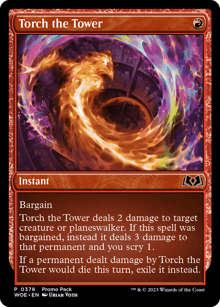 Torch the Tower (Promo Pack) [Wilds of Eldraine Promos] | Exor Games Summserside