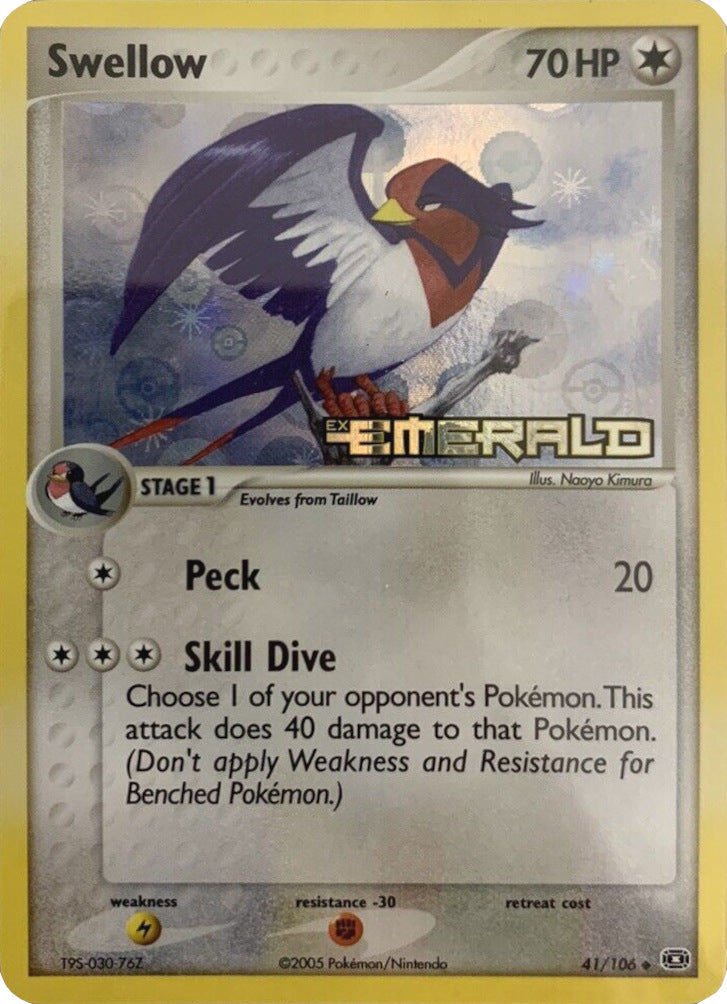 Swellow (41/106) (Stamped) [EX: Emerald] | Exor Games Summserside