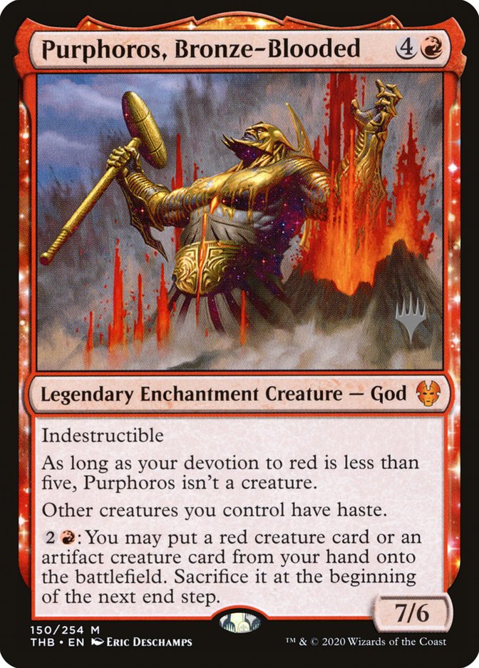 Purphoros, Bronze-Blooded (Promo Pack) [Theros Beyond Death Promos] | Exor Games Summserside