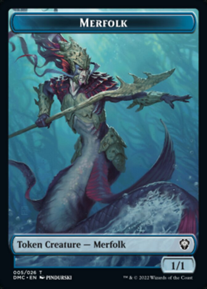 Saproling // Merfolk Double-sided Token [Dominaria United Tokens] | Exor Games Summserside