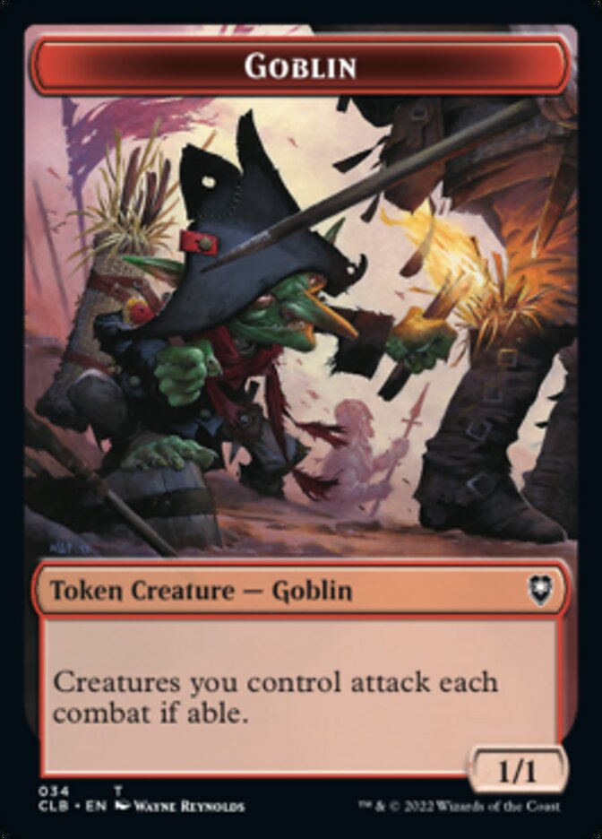 Pirate // Goblin Double-sided Token [Commander Legends: Battle for Baldur's Gate Tokens] | Exor Games Summserside