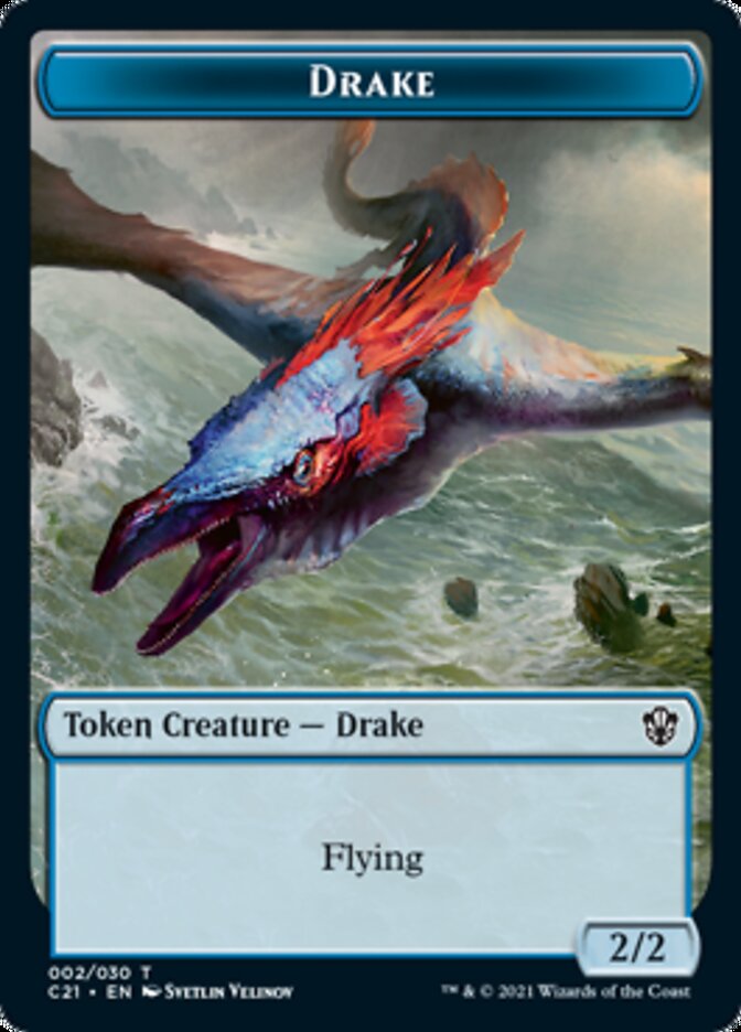 Drake // Elemental (002) Token [Commander 2021 Tokens] | Exor Games Summserside