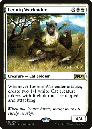 Leonin Warleader [Core Set 2019 Promos] | Exor Games Summserside