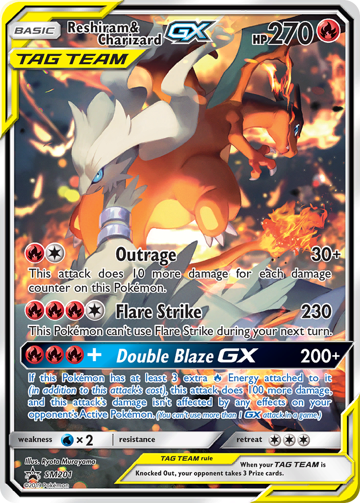 Reshiram & Charizard GX (SM201) [Sun & Moon: Black Star Promos] | Exor Games Summserside