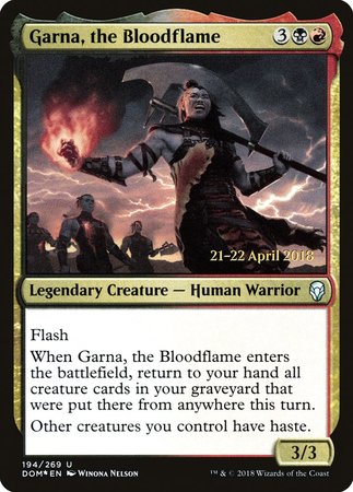 Garna, the Bloodflame [Dominaria Promos] | Exor Games Summserside