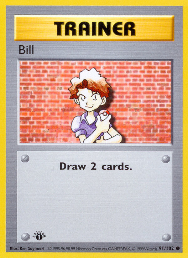 Bill (91/102) (Shadowless) [Base Set 1st Edition] | Exor Games Summserside