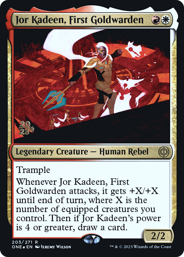 Jor Kadeen, First Goldwarden [Phyrexia: All Will Be One Prerelease Promos] | Exor Games Summserside