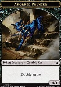 Adorned Pouncer // Warrior Double-sided Token [Hour of Devastation Tokens] | Exor Games Summserside