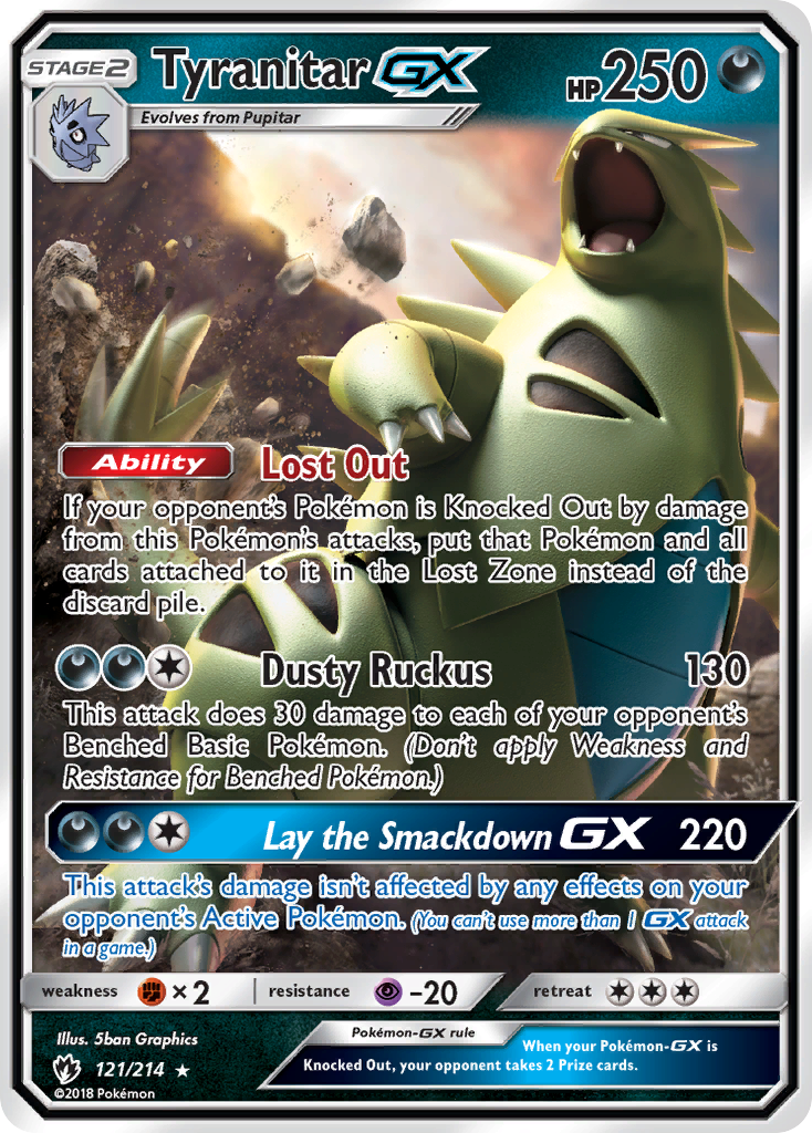 Tyranitar GX (121/214) [Sun & Moon: Lost Thunder] | Exor Games Summserside