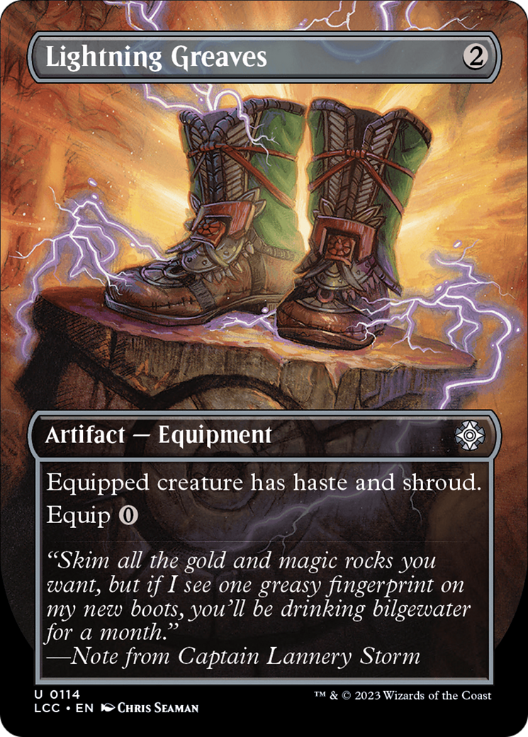 Lightning Greaves (Borderless) [The Lost Caverns of Ixalan Commander] | Exor Games Summserside