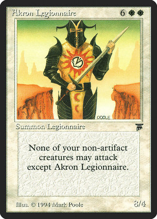 Akron Legionnaire [Legends] | Exor Games Summserside