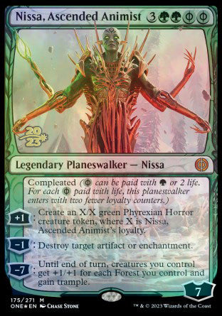 Nissa, Ascended Animist [Phyrexia: All Will Be One Prerelease Promos] | Exor Games Summserside