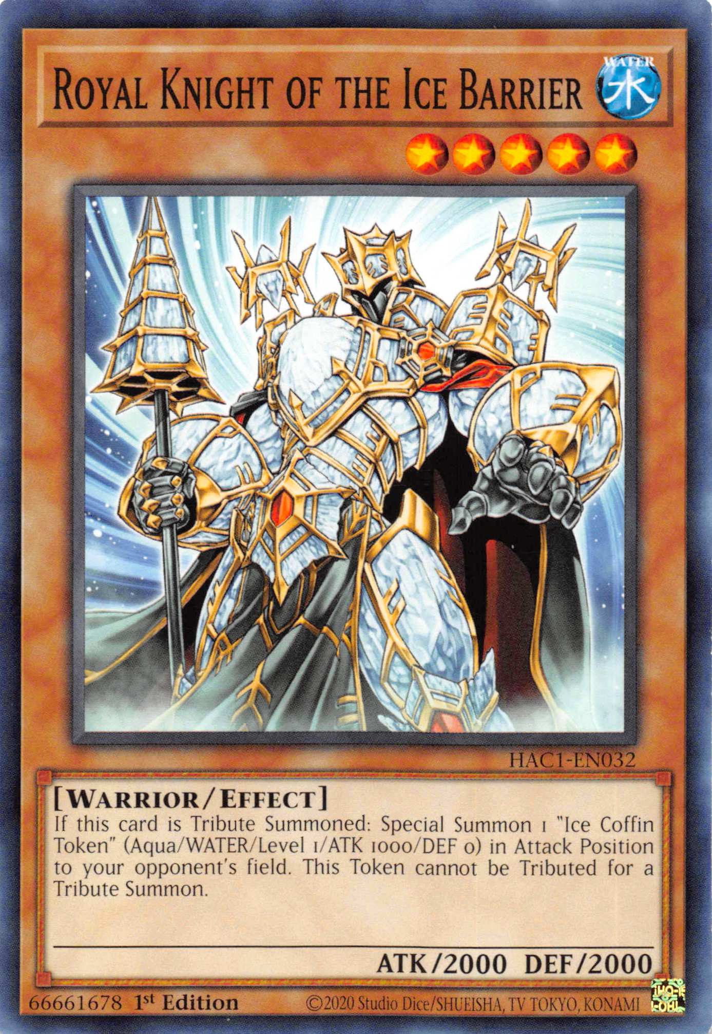 Royal Knight of the Ice Barrier [HAC1-EN032] Common | Exor Games Summserside