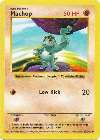 Machop (52/102) [Base Set Shadowless Unlimited] | Exor Games Summserside