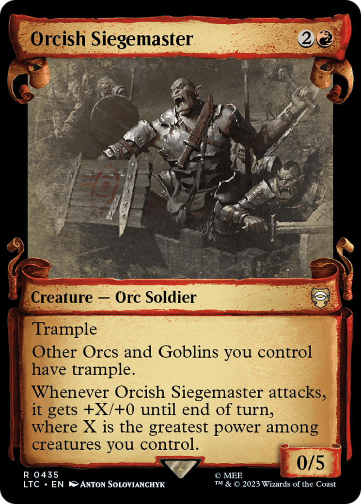 Orcish Siegemaster [The Lord of the Rings: Tales of Middle-Earth Commander Showcase Scrolls] | Exor Games Summserside