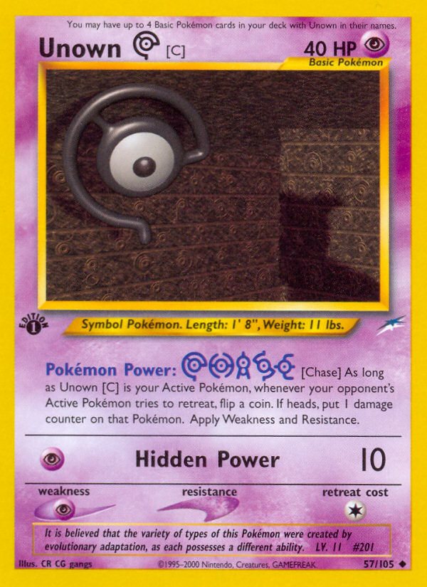 Unown [C] (57/105) [Neo Destiny 1st Edition] | Exor Games Summserside