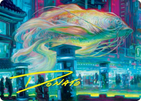 Skyswimmer Koi Art Card (Gold-Stamped Signature) [Kamigawa: Neon Dynasty Art Series] | Exor Games Summserside