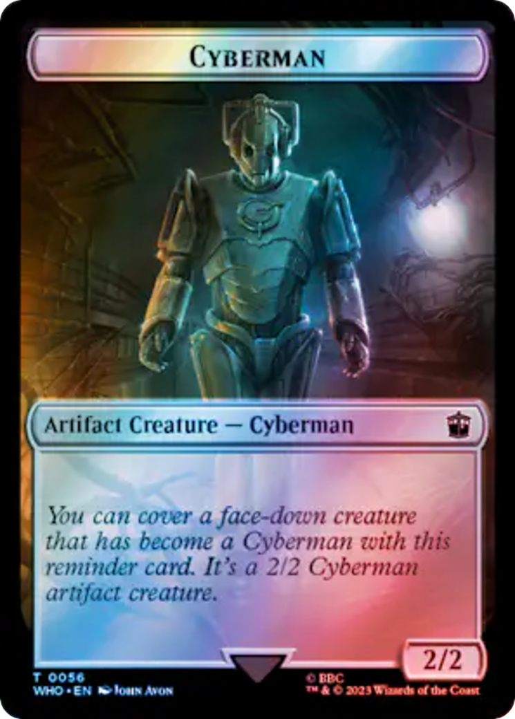 Soldier // Cyberman Double-Sided Token (Surge Foil) [Doctor Who Tokens] | Exor Games Summserside