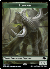 Elephant // Cat (003) Double-Sided Token [Dominaria Remastered Tokens] | Exor Games Summserside