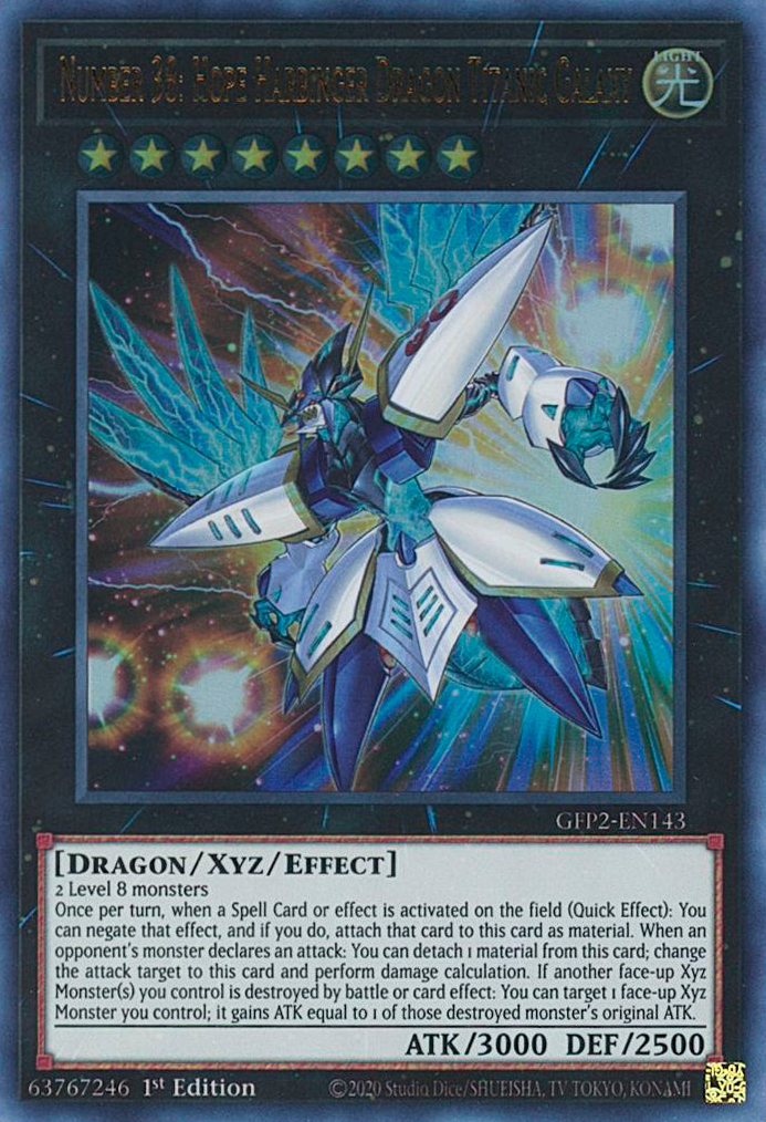 Number 38: Hope Harbinger Dragon Titanic Galaxy [GFP2-EN143] Ultra Rare | Exor Games Summserside