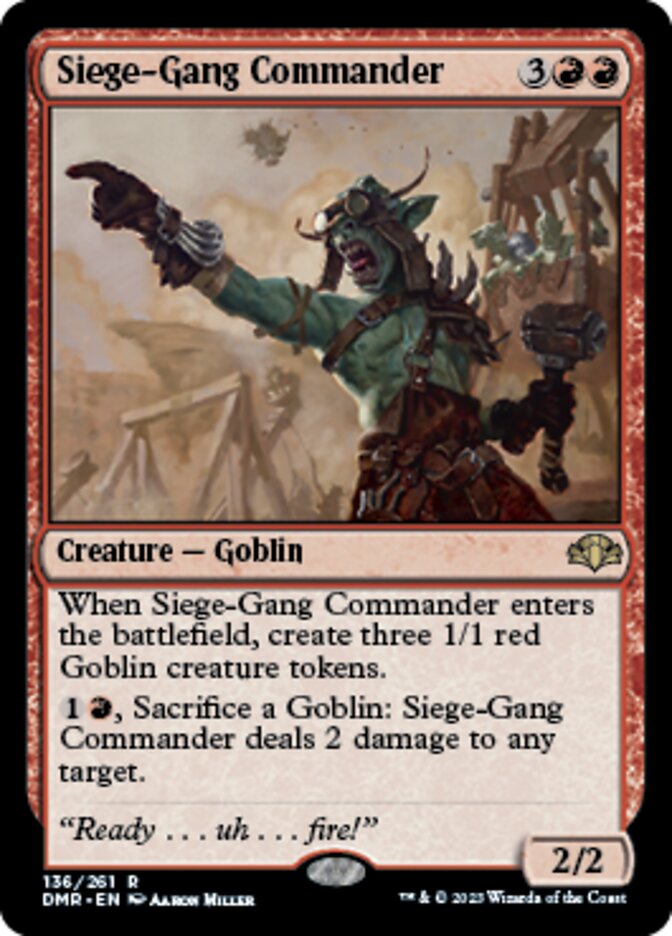 Siege-Gang Commander [Dominaria Remastered] | Exor Games Summserside