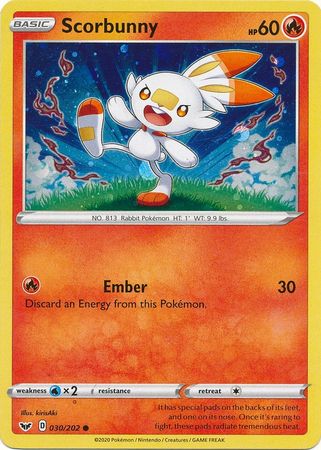 Scorbunny (030/202) (Cosmos Holo) [Sword & Shield: Base Set] | Exor Games Summserside