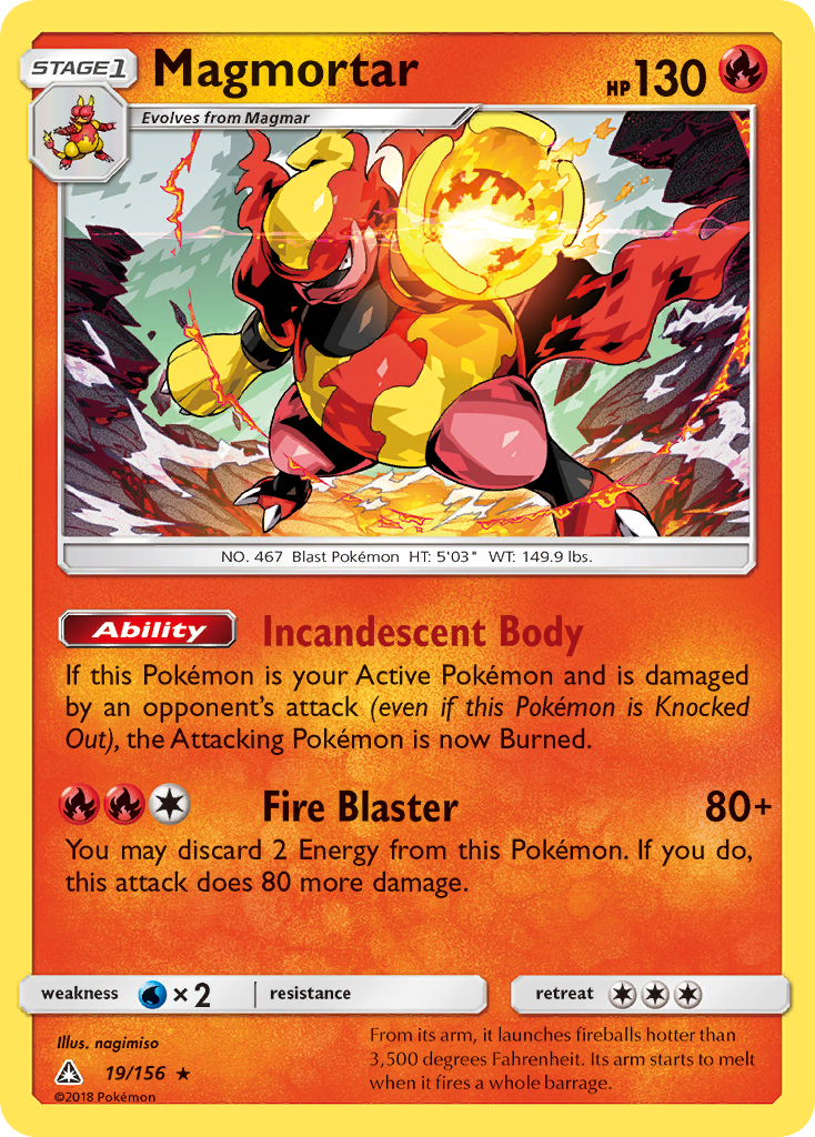 Magmortar (19/156) [Sun & Moon: Ultra Prism] | Exor Games Summserside