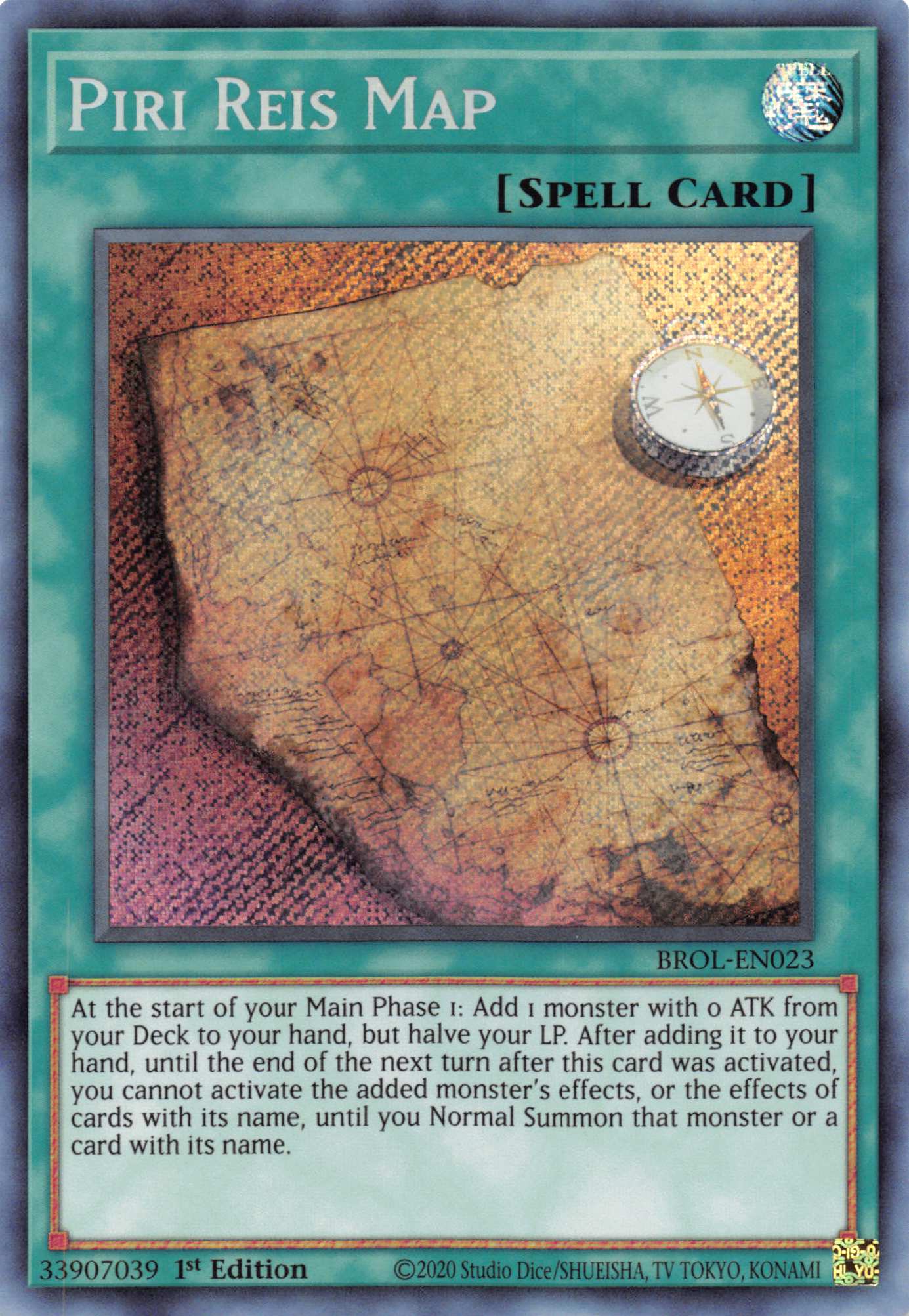 Piri Reis Map [BROL-EN023] Secret Rare | Exor Games Summserside