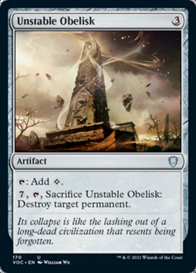 Unstable Obelisk [Innistrad: Crimson Vow Commander] | Exor Games Summserside