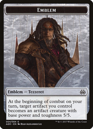 Emblem - Tezzeret the Schemer [Aether Revolt Tokens] | Exor Games Summserside