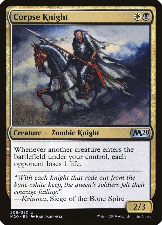 Corpse Knight (2/3 Misprint) [Core Set 2020] | Exor Games Summserside