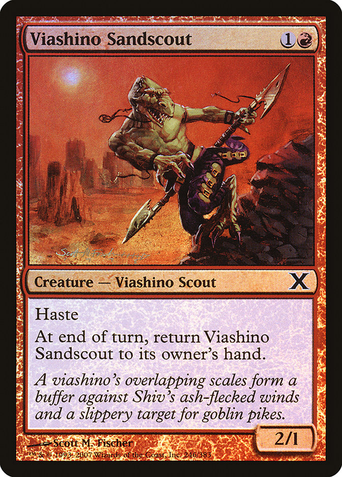 Viashino Sandscout (Premium Foil) [Tenth Edition] | Exor Games Summserside