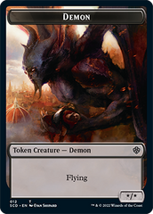 Demon // Demon Double-Sided Token [Starter Commander Decks] | Exor Games Summserside