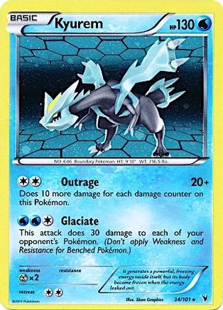 Kyurem (34/101) (Cosmos Holo) [Black & White: Noble Victories] | Exor Games Summserside