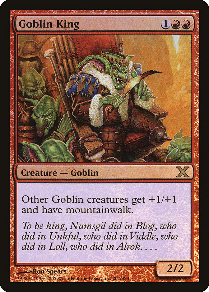 Goblin King (Premium Foil) [Tenth Edition] | Exor Games Summserside